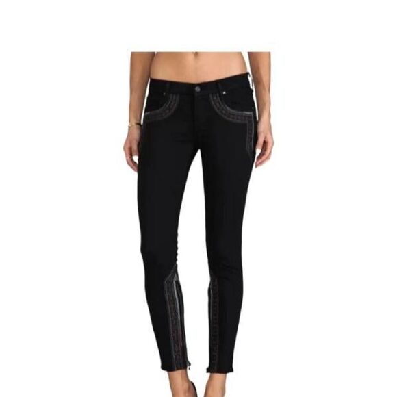 MOTHER The Black Sheep and the Princess The Looker Inside Zip Ankle Jeans sz 25 - Picture 1 of 6